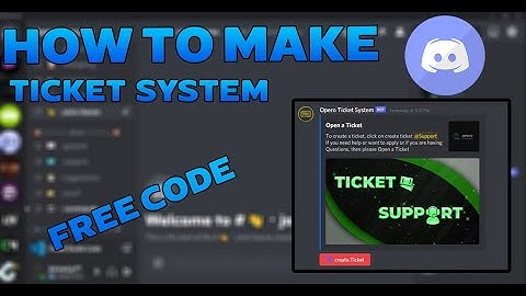 How To Make Discord Bot Ticket System | Opero Developer