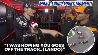 Max Verstappen & Lando Norris Hilarious Reaction To First Lap Battle At Dutch Gp