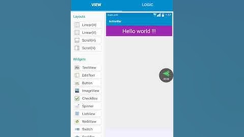Sketchware creating First Application
