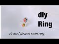 How to make Resin Ring/dried flowers resin ring/flower ring/handmade ring/Adjustable wire resin ring