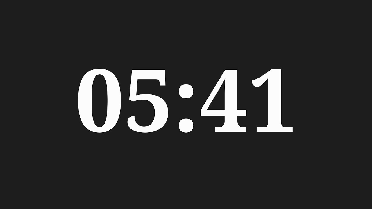 5 Minutes 41 Seconds Timer - YouTube