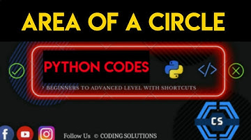 Python Program To Print The Area Of A Circle Using Radius As Input | Python Programming Codes |
