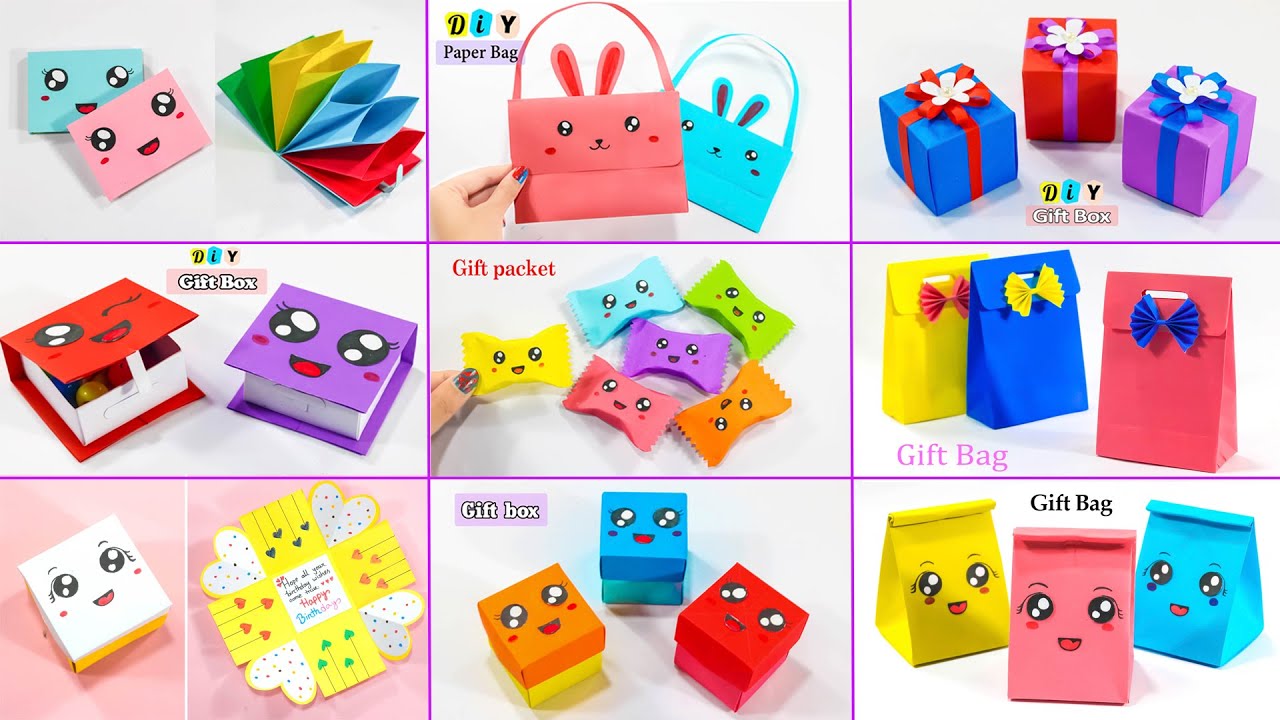 11 EASY CRAFT IDEAS | School Craft Idea/ DIY Craft/ Paper gift/ Origami ...