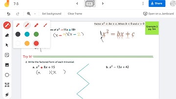 Factor x^2+bx+c, when b is less than 0 and c is greater than 0