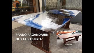 Paano Pagandahin Ang Lumang Dining Table? Using Our Metallic Epoxy Resin Laminating Epoxy