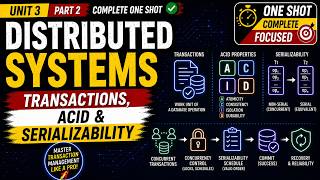 Distributed Systems Unit 3 Part 2 | Transactions, ACID & Serializability | Complete One Shot