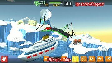Build a Bridge Level 6 Android 3 star walk-through