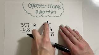 How to do opposite-change algorithm (Whole numbers)