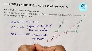 Q-8 Ex-6.3 TRIANGLE NCERT SOLUTION CLASS10 (By SK Sir MSc Maths 10 yrs exp.)#maths 