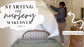 STARTING THE NURSERY MAKEOVER | Picking out Wallpaper, Building Our Crib, Removing Wallpaper by Our Little Nest 10,789 views 1 year ago 17 minutes