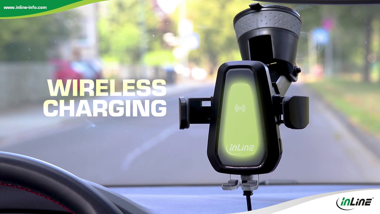 InLine verbindet – Technik erleben | One Touch Qi – Elektrische KFZ-Halterung mit Wireless Charging