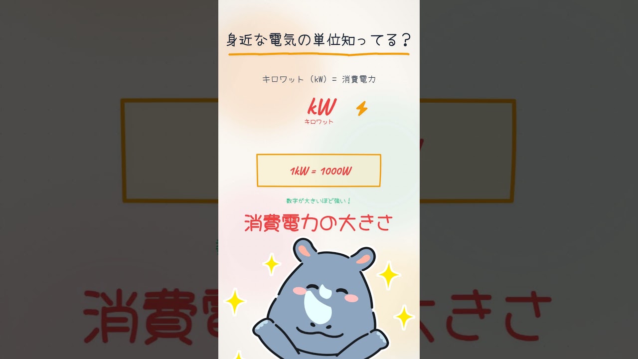 暮らしに身近な電気の単位知ってる？ #電気の単位 #消費電力 #暮らしの知識 #節約