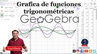 Funciones trigonométricas en Geogebra | Tabulador y gráfica