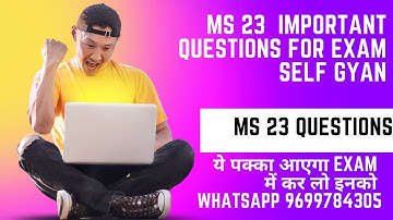 ms 23 important questions in english