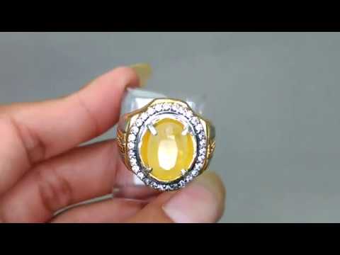 Dijual Batu Cincin Yakut Safir Kuning Asli (Kode 922) Kode Barang : 922 Nama Gemology Batu (Gemstone. 