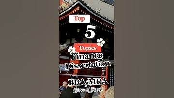 🔥Top 5 Finance Dissertation Topics🔥 @MBA_Warrior1111 #shortsviral #dissertationwriting