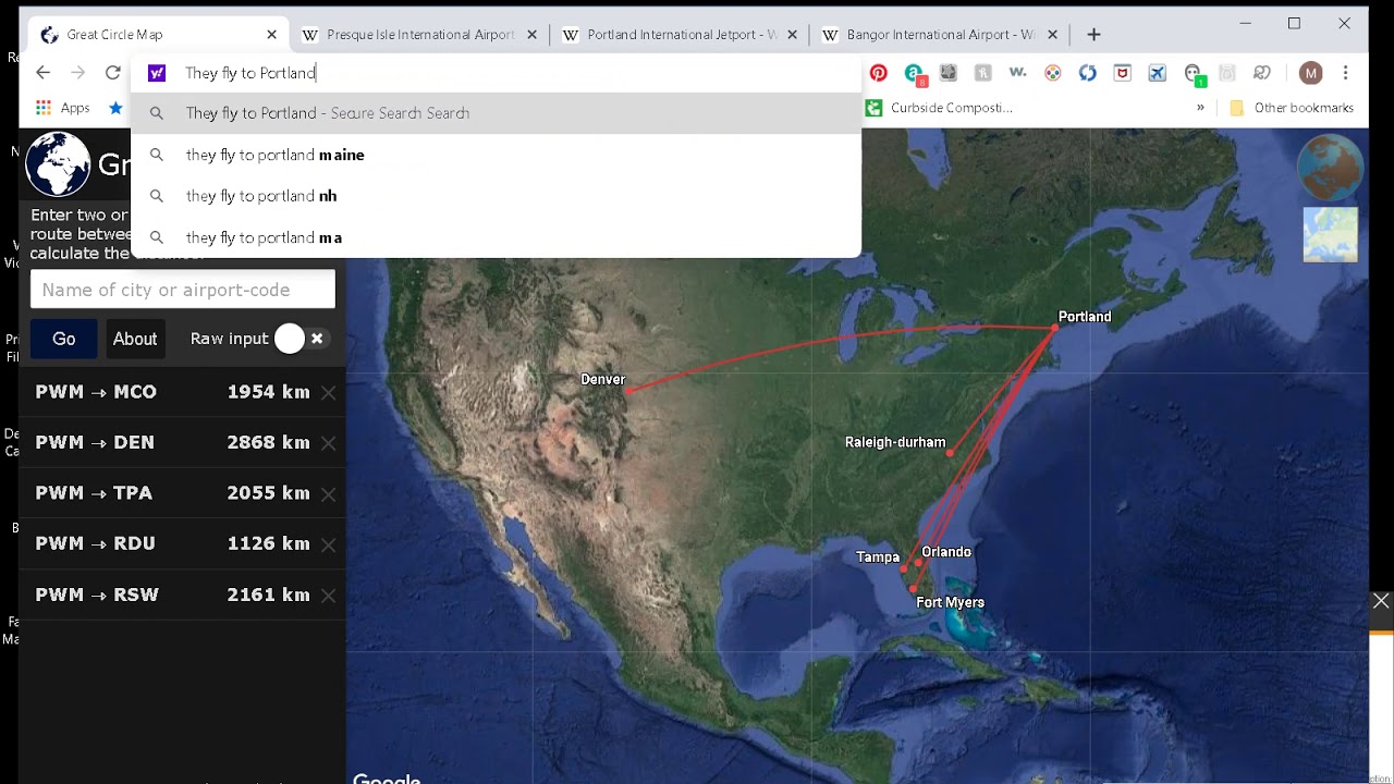 All airlines that fly to Maine YouTube