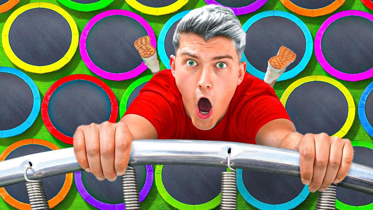 J'ai CRÉÉ un PARC à TRAMPOLINE dans mon JARDIN