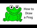 How to draw a frog   easy frog drawing for kids  craftomania by shivi