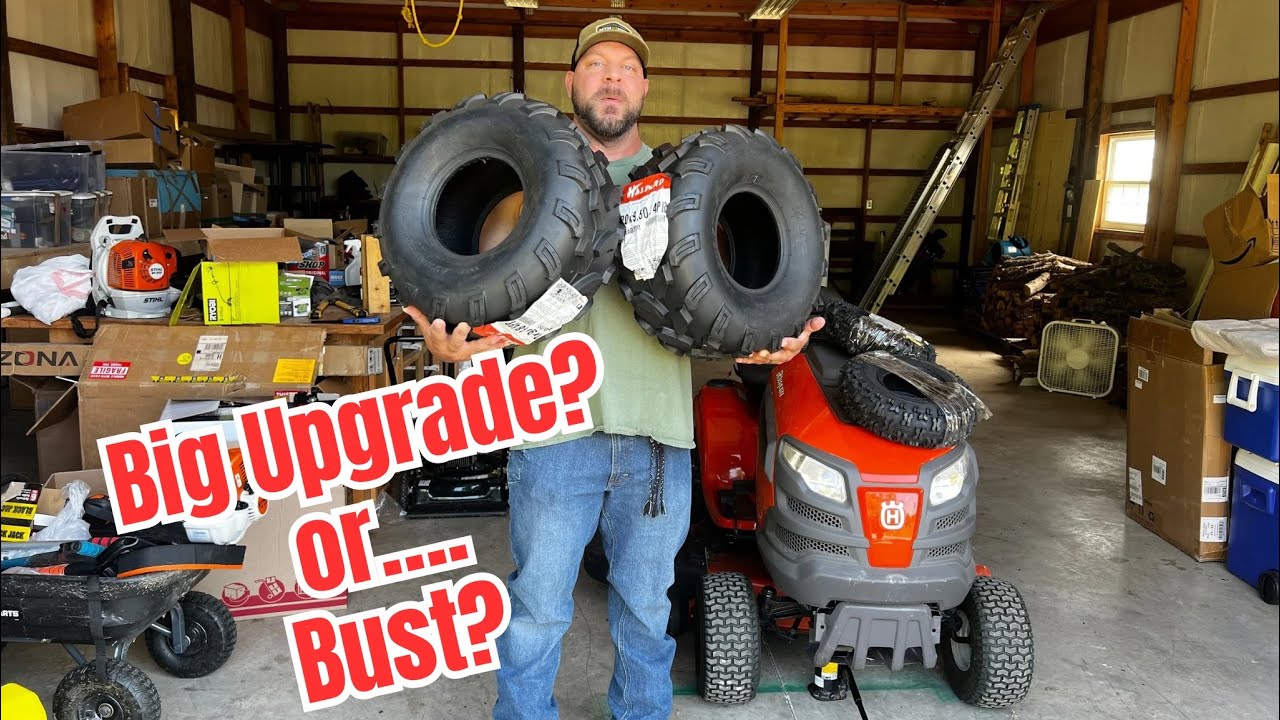 Beefy All-Terrain Tires on My Riding Mower! | Traction Upgrade for Hills & Wet Grass