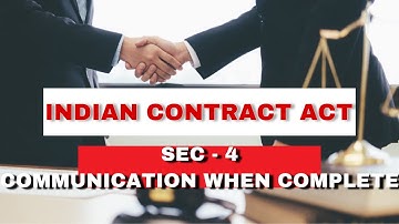 Sec 4 of Indian contract Act I Communication when complete ? I  DAN Law