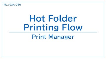 No.03A-080 Hot Folder Printing Flow in Print Manager