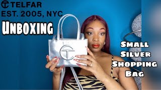 Telfar Small Silver Shopping Bag Unboxing and Review: Black Owned Luxury Brand + GIVEAWAY DETAILS