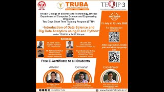 STTP on Introduction of Data Science and Big Data Analytics using R and Python Day 1 Session 1