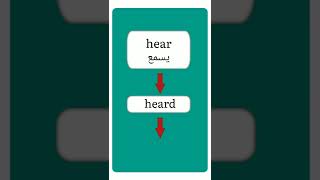 تصريف فعل (يسمع=hear)في اللغة الإنجليزية|سلسلة تصريف الافعال الشاذة في اللغة الإنجليزية