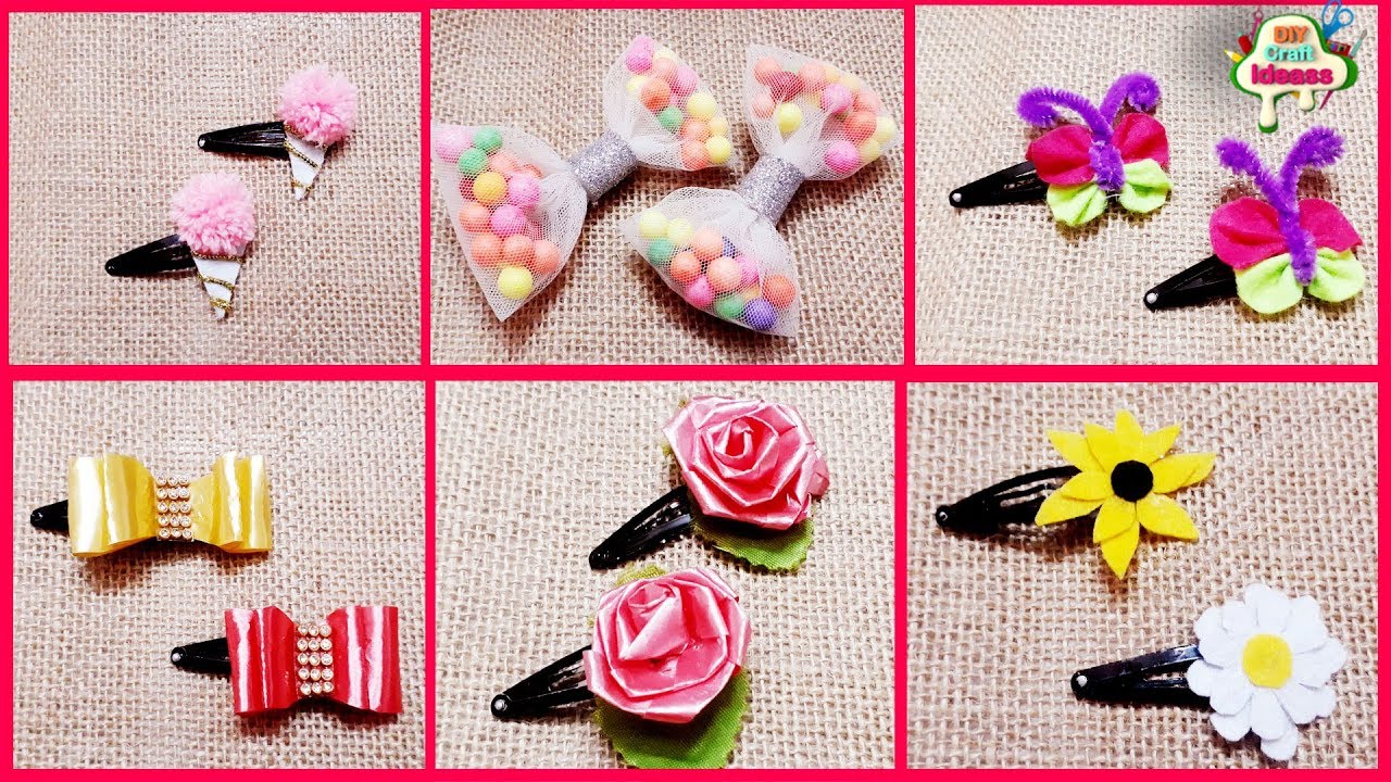 6 Hair clips diy ideas CRAFTS EVERY GIRL WILL FALL IN LOVE WITH
