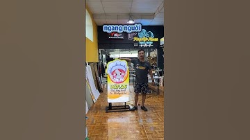 Chiếc biển quảng cáo bê ra bê vào cho quán ăn vặt #xuongkien #bienquangcao #quananvat