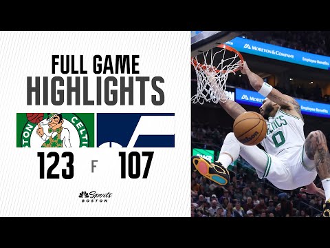 FULL GAME HIGHLIGHTS: Jayson Tatum, Derrick White lead Celtics to 123-107 win over Jazz