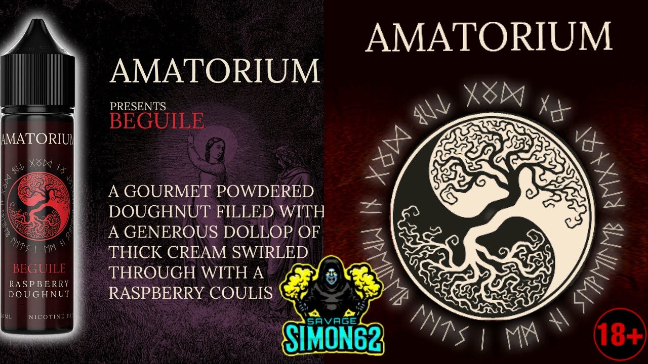 AMATORIUM - BEGUILE / RASPBERRY DOUGHNUT E-LIQUID REVIEW 🔞 