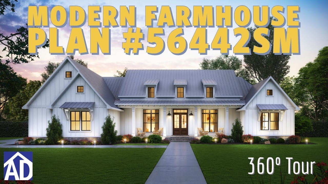 Exclusive Modern Farmhouse Plan With Split Bedroom Layout 56442sm Architectural Designs House Plans