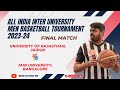 Final match  university of rajasthan vs jain university bangalore  aiu   men tournament 202324