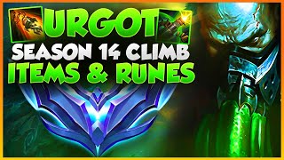 Climbing Through High Diamond with Urgot! | Seven different matchups | Runes and Items Guide S14 #2