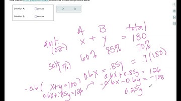 Solving a percent mixture problem using a system of linear equations