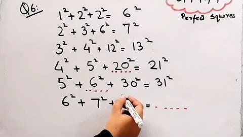 Using the given pattern, find the missing Numbers I Class 8I Square and Square Roots I NCERTI