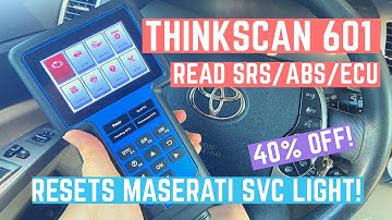 Thinkscan 601 OBD Review and Demo! Read Airbag / Reset Maserati Service Lights!