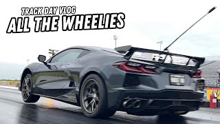 Our 900hp C8 Corvette does INSANE Wheelies! Track day Vlog! FT. Blackfriday discount codes