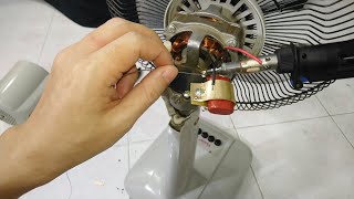 How to repair table fan does not rotate (replace start capacitor)