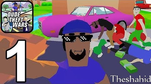Dude Theft Wars - Gameplay Walkthrough Part 1 - Tutorial: Single Player (iOS, Android)