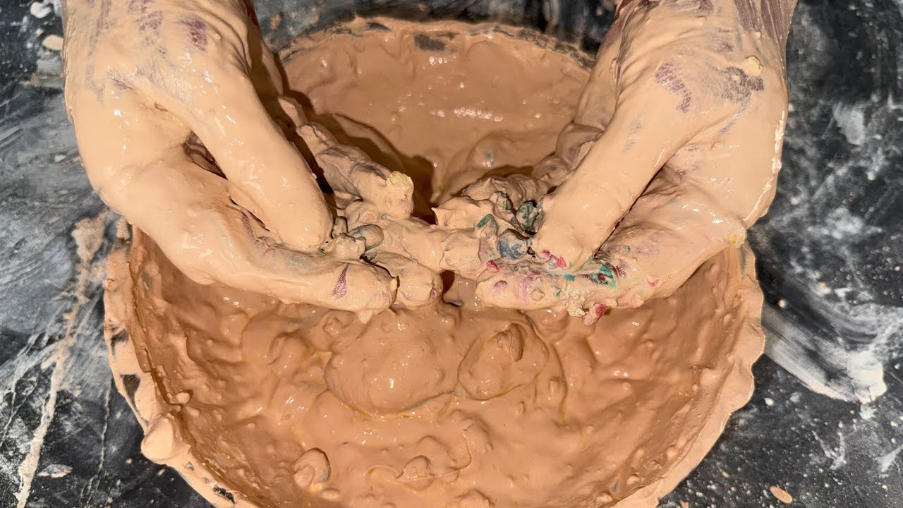 “Chalk Smoothie mixing ASMR | Satisfying Hand Movement & Powdery Visuals”