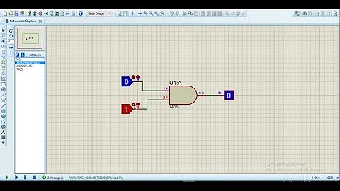 Proteus simulation of ic 7408 AND gate