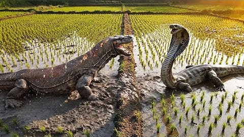 Epic Battle: Komodo Dragon vs King Cobra – Ultimate Wildlife Showdown”