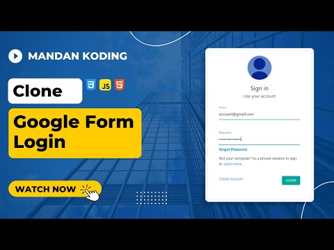 Clone Google Login Form Using HTML & CSS | Using materialize