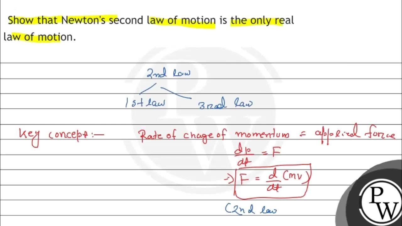 Show That Newton s Second Law Of Motion Is The Only Real Law Of Motion show-that-newton-s-second-law-of-motion-is-the-only-real-law-of-motion