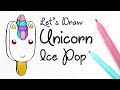 Unicorn ice pop drawing  coloring