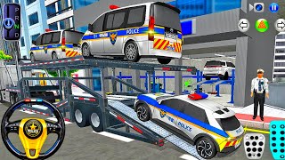 Police Cars Transport To Parking Building By Trailer Truck🅿️ 3D Driving Class 2026 -Android Gameplay screenshot 4