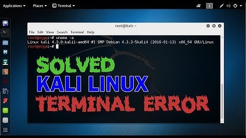How to fix/solve terminal error in Kali Linux (Solved)